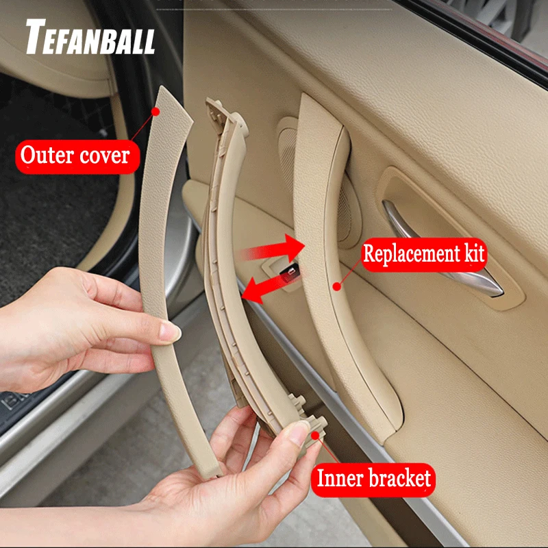 

Car Interior Inner Door Handle Panel for BMW E90 E91 3 Series 2004-2012 Sedan Pull Trim Cover Auto Styling Accessories