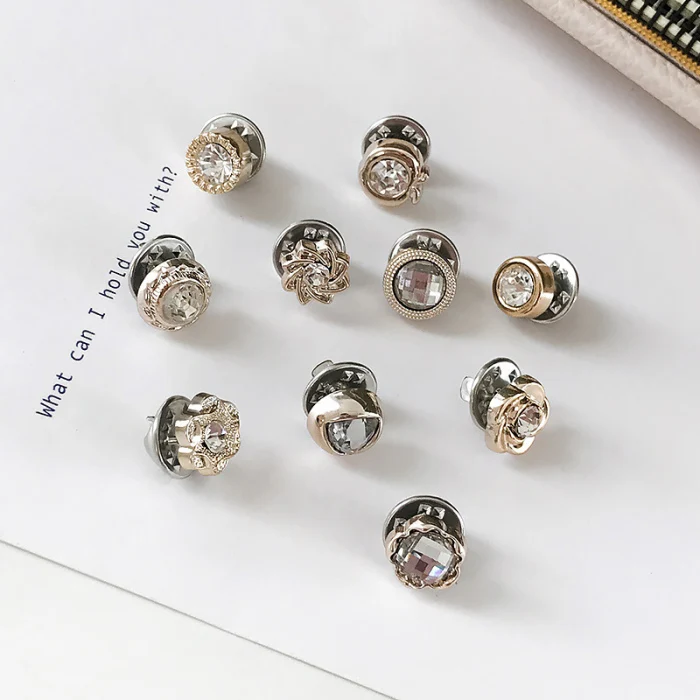 10Pcs Prevent Accidental Exposure Buttons Brooch Pins Badge JS23