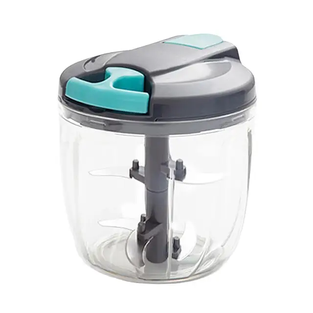 500/900ml Kitchen Manual Vegetable Pound Garlic Cutter Chopper Meat Mincer Grinder Hand Pull Food Chopper