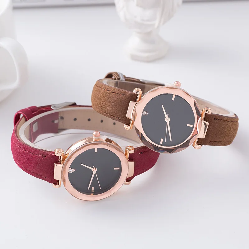 

Hot Selling New Style Fashion Rhombus Watch Women's Trend Nubuck Leather Watch DR Top Grade Luxury Watch