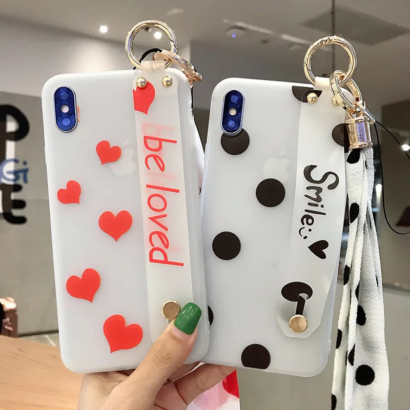 Lanyard Strap Case for Huawei Honor 20 7A Pro 7C 5.7 Lattice Holder Coque On Mate Cover Phone Wristband Cases |