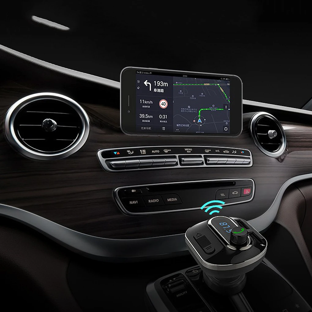 T19 автомобильное зарядное устройство с поддержкой Bluetooth громкой связи Автомобильный Bluetooth MP3-плеер Прикуриватель Авто MP3