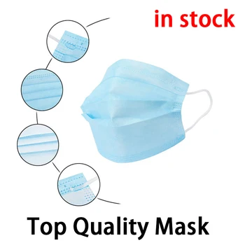 

Face Masks Disposable Mouth Mask 3-Ply Anti-Dust Nonwoven Elastic Earloop Salon Breathable Protect Filter Dustproof Mascarillas