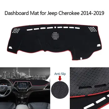 

Car Dash Mat Fit for Jeep Cherokee 2014-2019 Left Hand Drive Anti-Slip Dashboard UV Protection Cover