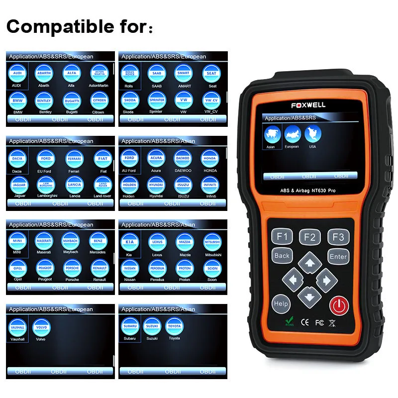 OBD 2 samochodowy czytnik kodów skaner FOXWELL NT630 Pro skaner diagnostyczny samochodu OBD2 silnik ABS poduszka powietrzna SRS SAS Crash Data Reset OBD 2 samochodowy czytnik kodów skaner FOXWELL NT630 Pro skaner diagnostyczny samochodu OBD2 silnik ABS poduszka powietrzna SRS SAS Crash Data Reset