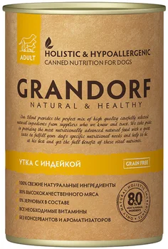

GRANDORF GRANDORF ADULT ALL BREEDS DUCK & TURKEY for adult dogs with duck and turkey 400g