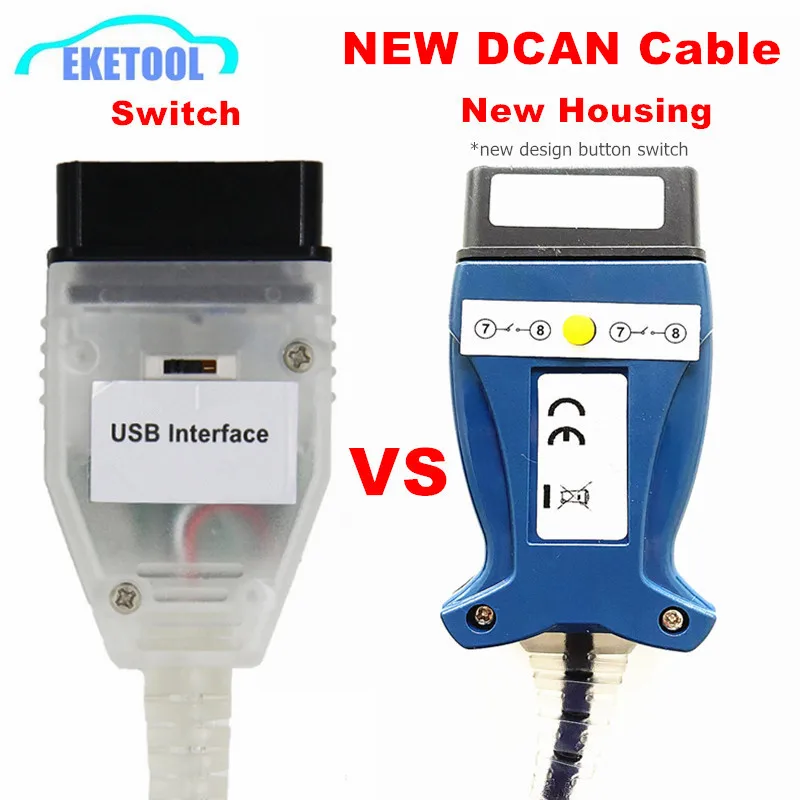 Cavo Diagnostico K+DCan Per BMW | USB Con Interruttore | Compatibile Con Serie 1 E81/E82/E87 E Serie 3 E90/E92 | Per Codifica E Programmazione