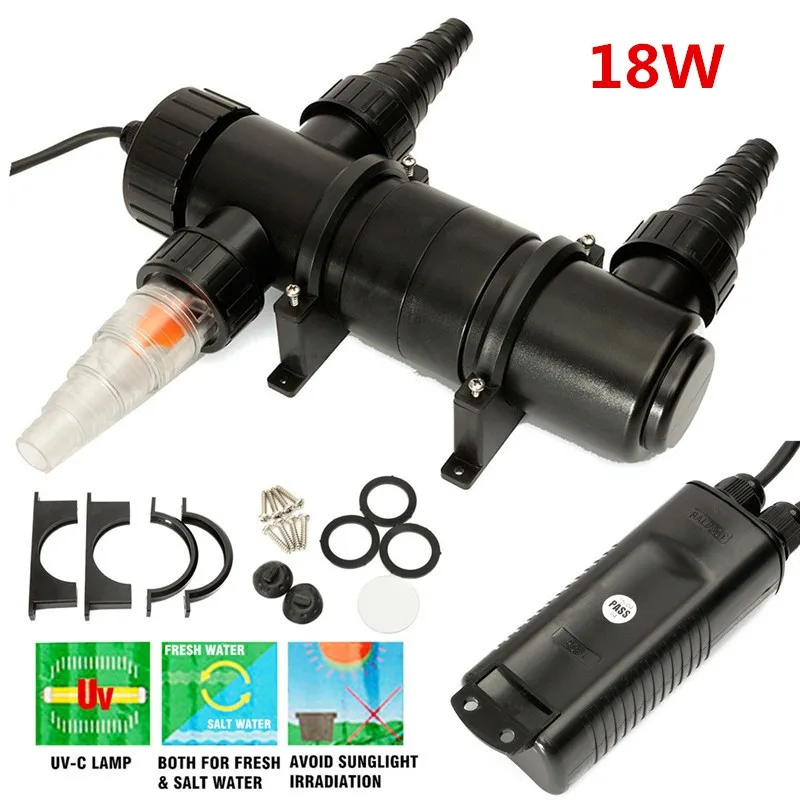 

18W Ultraviolet Sterilizer lamp Fish Tank Light Lamp Decor UV Germicidal Radiation-resistant Fish Reef Lighting