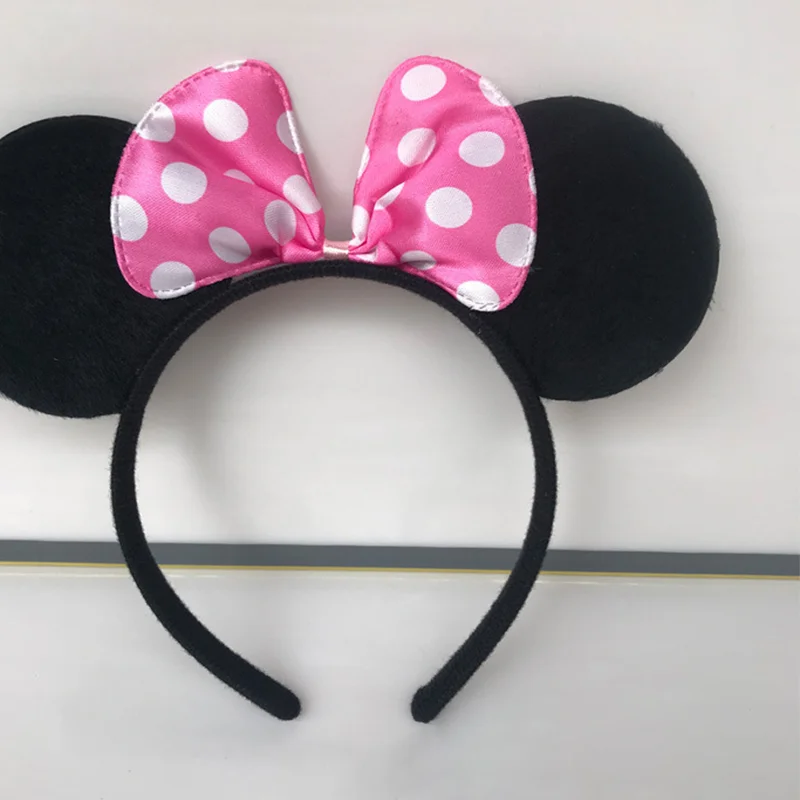 Adorável Minnie Orelhas Arcos para Meninas, Headbands, Acessórios para Cabelo, Festival, Festa de Aniversário, Presente de Natal, 1Pc