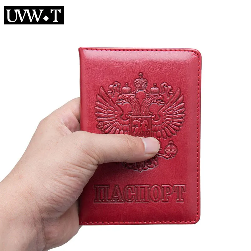 

Poly Urethane Russion Passport Cover Fashion Multifunctional Document Coin Purse ID Bank Pass Card Holder Travel Purse Wallet