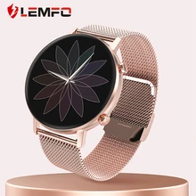 LEMFO DT96 montre intelligente femmes plein écran tactile 360*360 résolution fréquence cardiaque pression artérielle oxygène pour Android IOS
