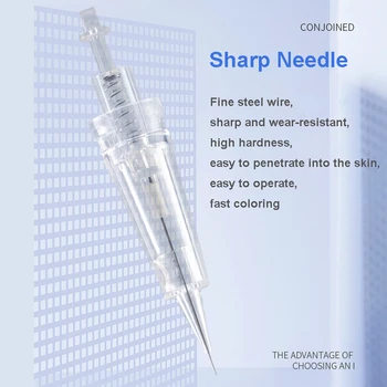 

50pcs Microblading Machine Needles Tattoo Cartridge Needles for Permanent Makeup 3D Eyebrow/Lip Machine PMU Accessories Supplies