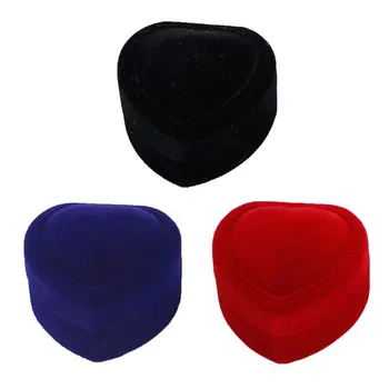 

Luxury Velvet Heart Shaped Ring Storage Box Engagement Ring Display Case Holder Engagement Ring Display Case