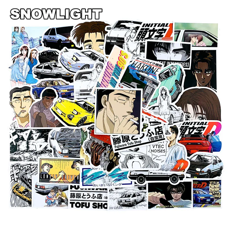 10/30/50pcs/set Initial D Cartoon Racing Anime Tv Waterproof Graffiti Stickers For Laptop Motorcycle Luggage Skateboard 