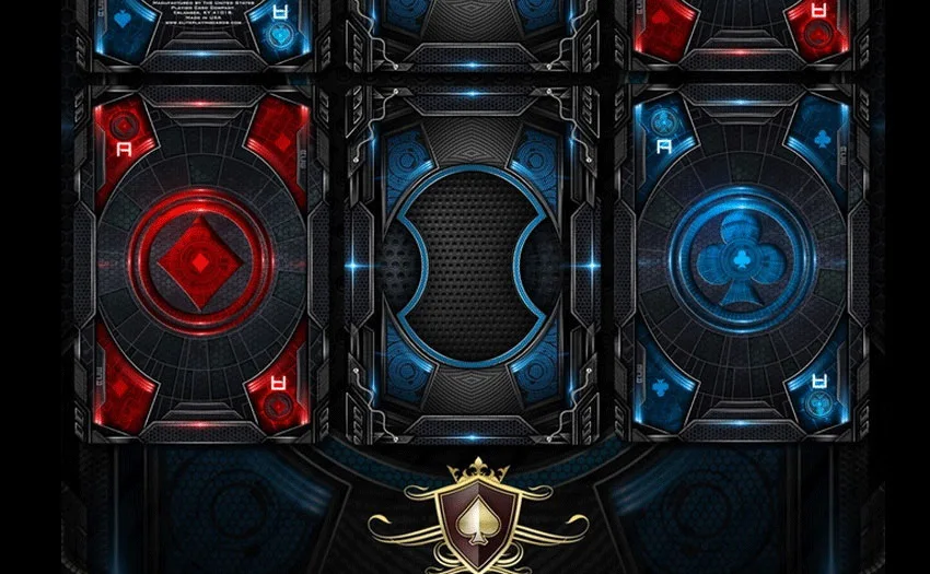 Велосипед Эволюция игральные карты синий/красный Палуба покер размер USPCC