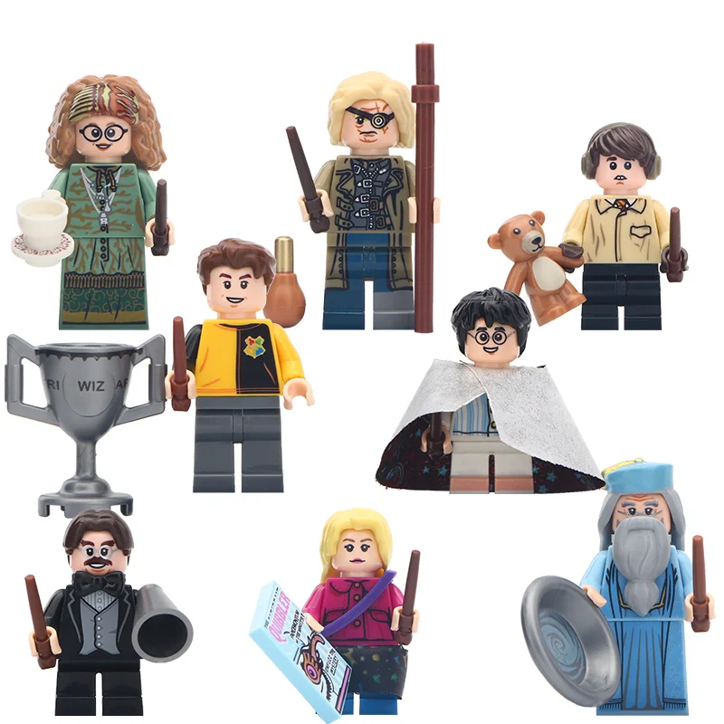 50 pcs/lot Fantastic Beasts Luna Trelawney Dumbledore Mad-Eye Moody Codric Model Building Blocks Kids Toys