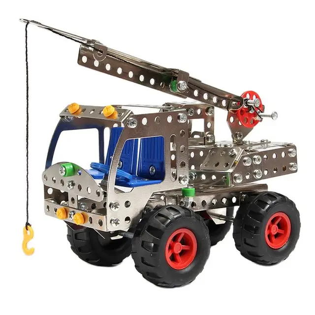 DIY metal engineering car series assembling building blocks Educational science toys children's disassembly alloy model 1