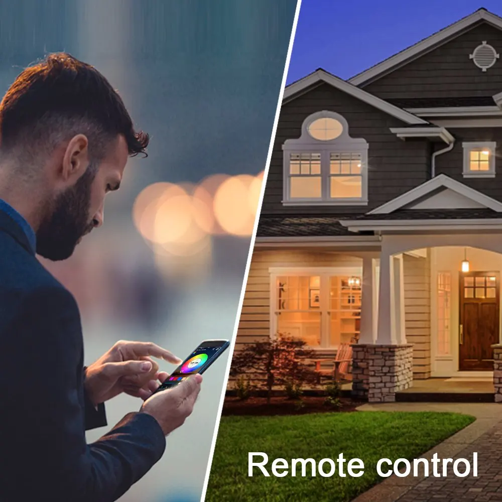 Умная Светодиодная лента с управлением через приложение, WiFi, 5 м, WiFi, RGB, Светодиодная лента, светильник, водонепроницаемая, гибкая, DC12V, Alexa, Google Home, голосовое управление