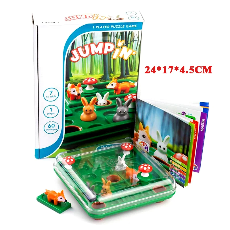 Toy Puzzle-Board Checkers Bouncing-Game Tabletop Fox Strategy Funny Rabbit Kids Children