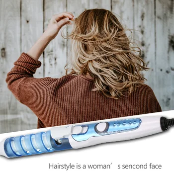 

EU Plug Portable Hair Curler Magic Spiral Curling Iron Fast Heating Curling Wand Electric Professional Salon Hair Styling Tools