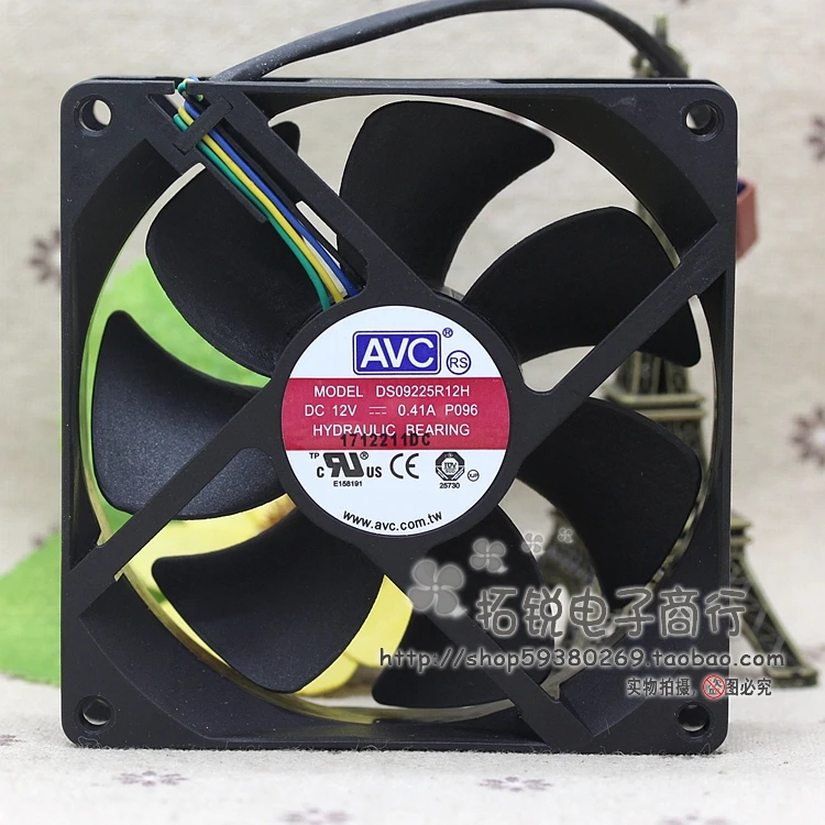 

AVC DS09225R12H 9cm 9025 12V 0.41A 4-Pin PWM Max Airflow Rate Fan
