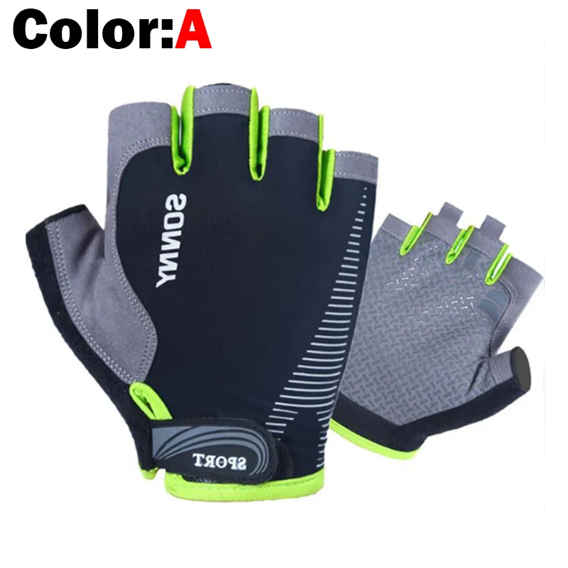 Cycling Gloves 1Pair Half Finger Cycling Gloves Anti-slip Anti-sweat Gel Bicycle Riding Gloves