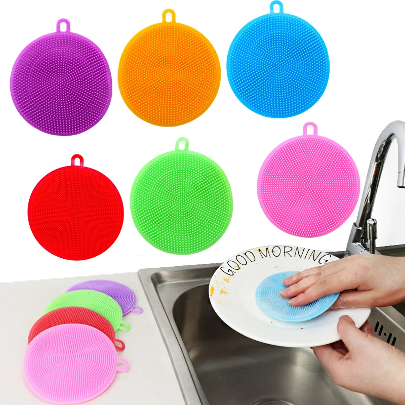 

Pan Silicone Washing Window Cleaner Washing Dishes Sponge Microfiber Cloth For Washing Dishes Silicon Sponge For Washing Dishes