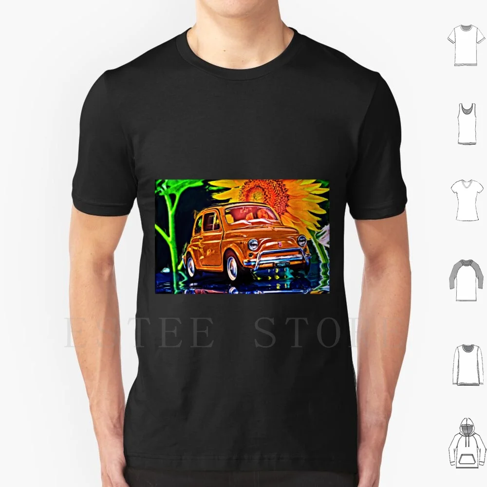 Fiat 500 Bella Italia , Bella Maccina-Fiat 500 T Shirt Stampa Cotone Multipla Abarth 595 Fiat Talento Fiat 127 Fiat Decesimo