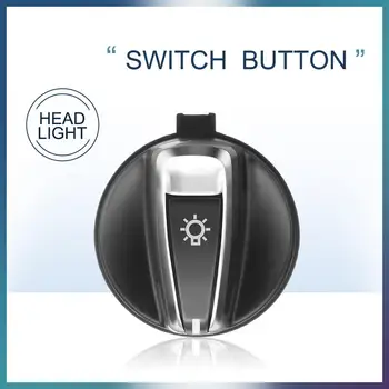 

1x Car Chrome AUTO Head Light Switch Rotation Button For BMW 1 E88 E82 3 E90 E91 X1 E84 Head Control Konb Button Light Switch