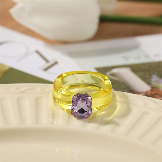 Fashion Acetic Acid Flower Rings for Women Lady Personality Leopard Acrylic Opening Adjustable Rings Finger Jewelry Gift