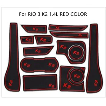 

Door Groove Mat For Kia RIO 3 K2 1.4 L 1.6L Accessories Anti-Slip Mat Gate Slot Coaster Car Interiors Gel Pad Rubber Mat
