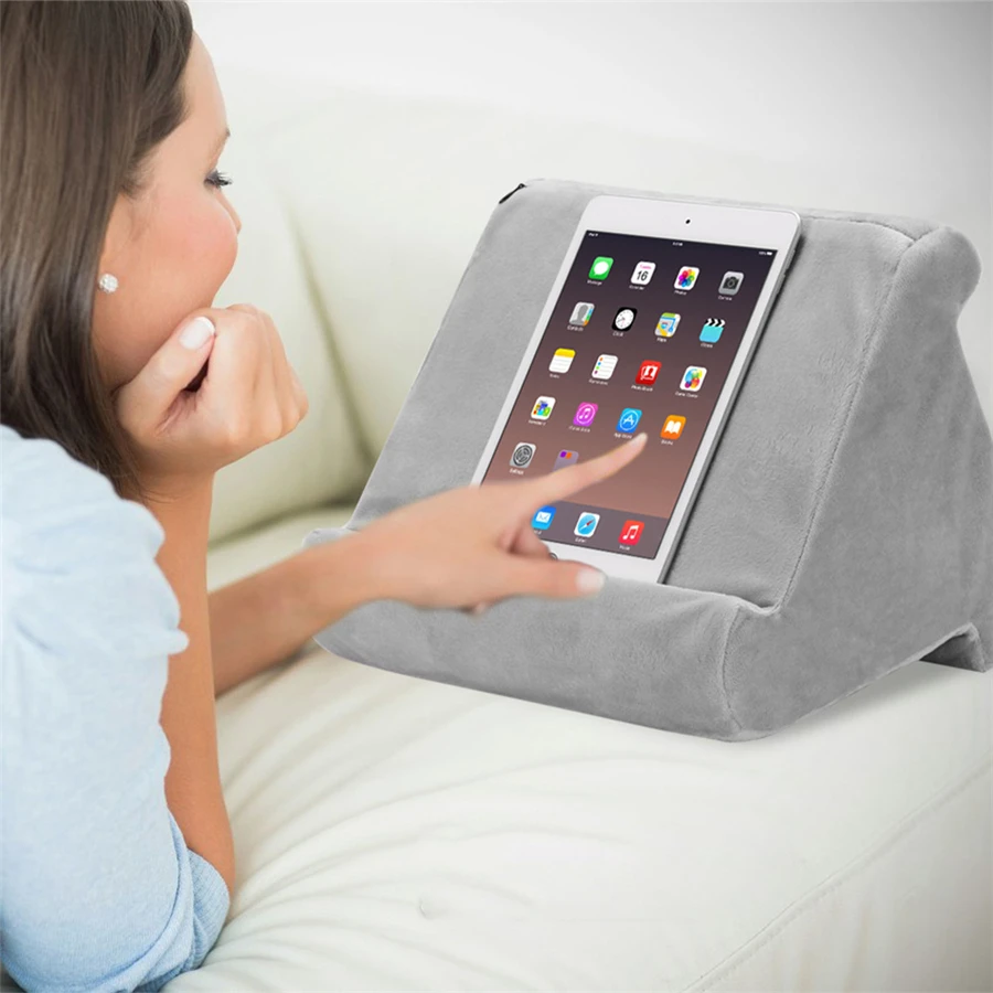 

Multi Functional Book Reading Pillow Foam Soft Plush Tablet Stand Rest Cushion for iPad Holder Mobile Phone Bookshelf Support