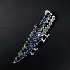 baiduqiandu New Arrival Blue and Black Rhinestones Crocodile Brooch Pins Fashion Accessories Jewelry ► Photo 3/5