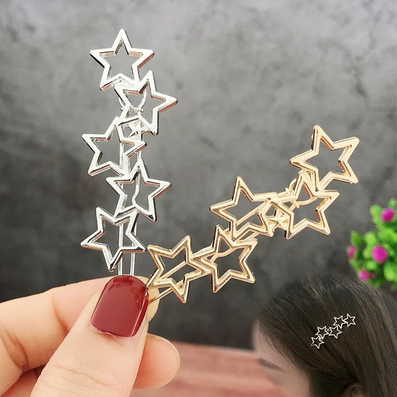 Новинка 2019 женские винтажные золотистые шпильки для волос из сплава милые