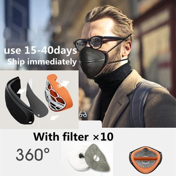 

Mouth Nose Disconnect-type Face Cover Face Mask Dust Masks Face Cover Anti-dust Activated Carbon W/ Filters