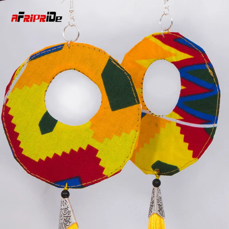2020 женские серьги ручной работы из Африканской ткани с