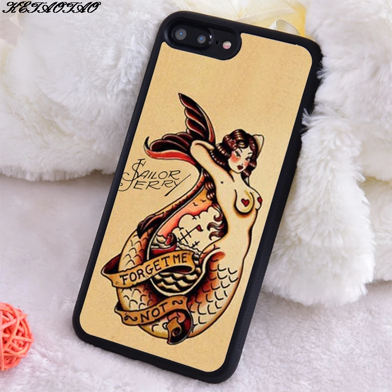 KETAOTAO Sailor Jerry Tatoo Mermaid Soft Silicon TPU Phone Case for Iphone 5S SE 6S 7 8 Plus X Xs Xr 11 Max | Мобильные телефоны и