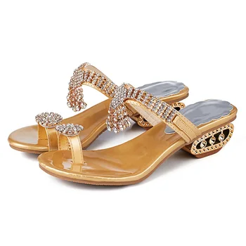 

New 2020 Summer Sandals Women Shoes Rhinestone Women Sandals Flat Ladies Sandals Gold Silver Shoes YX2126
