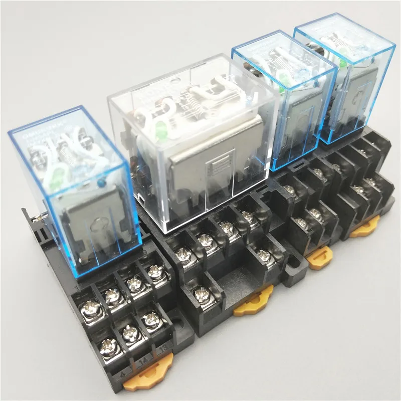

1pcs LY3NJ JQX-13F HH63P AC220v DC24v 12v 10A silver contact electric micro mini Electromagnetic coil relay with socket