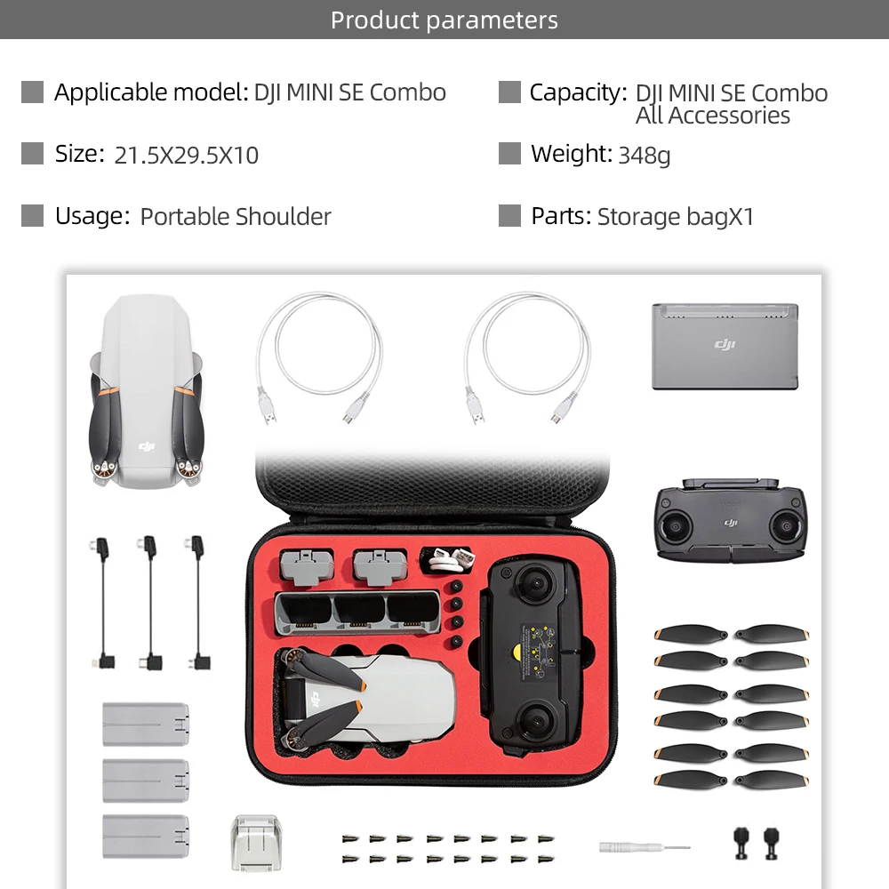 Bolsa de Armazenamento Viagem ao ar Case de Transporte Bolsa para Dji Mini Portátil Livre Bateria Drone Acessórios Dji se - Image 2