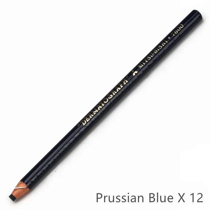 12 шт. Япония Uni 7600 мягкие цветные рулонные бумажные промышленные карандаши, масляные мелки, экологичные ручные рвущиеся разноцветные на выбор - Цвет: 12pcs Prussian Blue