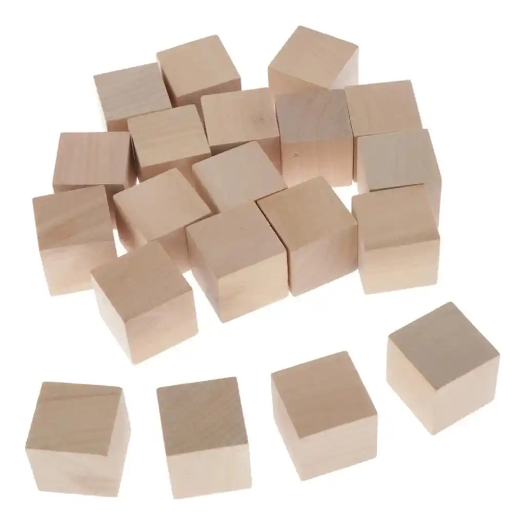 blank wooden cubes