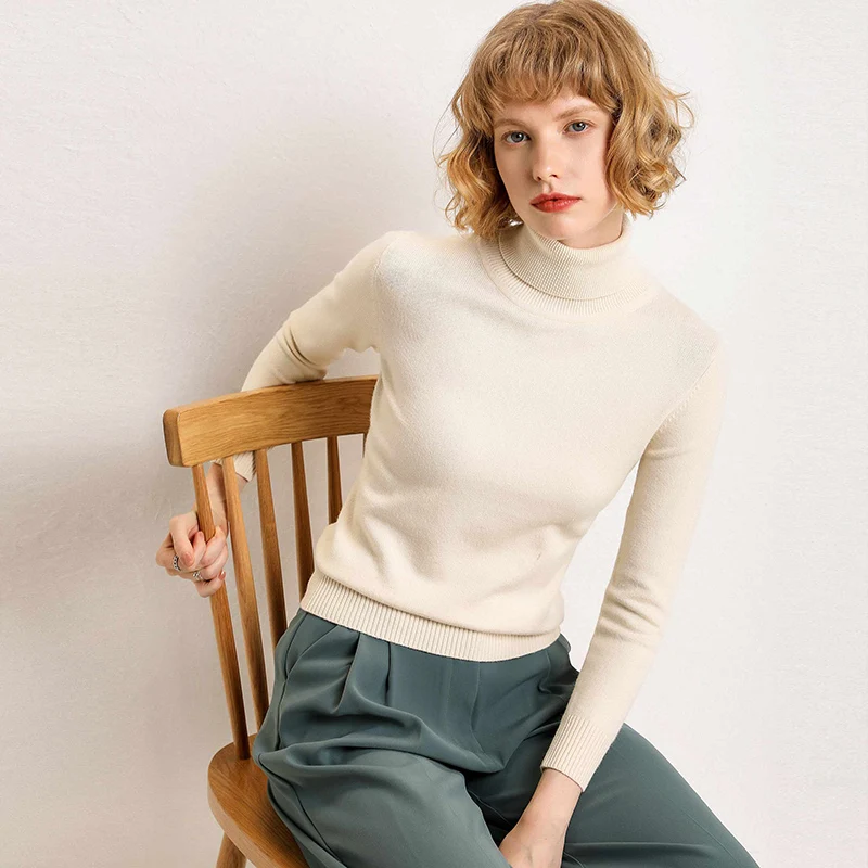 

adishree 2019 woman winter 100% Cashmere sweaters and auntmun knitted Pullovers High Quality Warm Female thickening Turtleneck