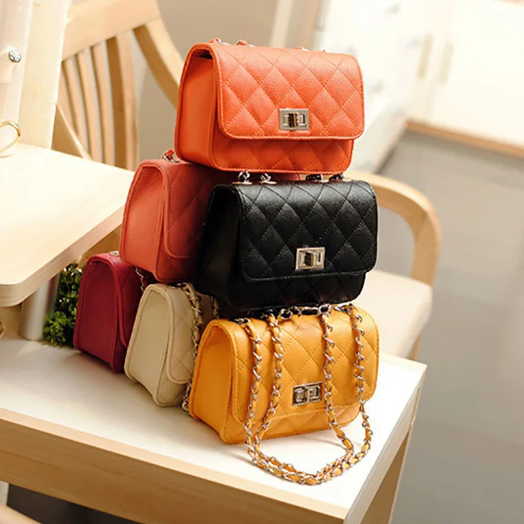Артикул turn bag2019 Новая Бриллиантовая решетка цепи хан издание на одно плечо сумка Мода aslant маленькая сумка сумочка
