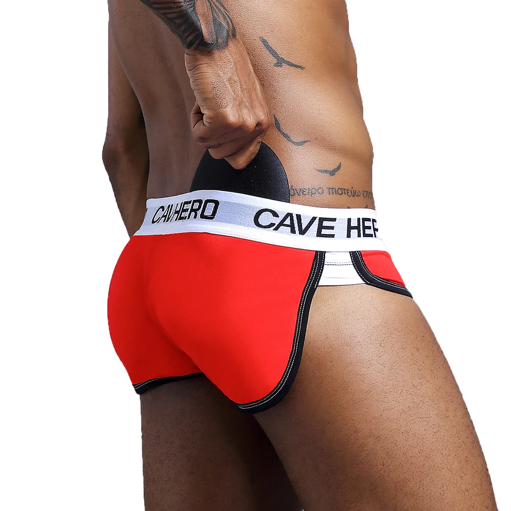 100% Cotton Butt Lifter Men's Boxers Underwear Butt Enhancer Shorts with  Padded Butt Plug Seamless Underpants Male Sexy Briefs