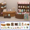 1/12 Simulation Forest Rabbit Family Dollhouse Critters IceCream Bakery Fruit Flower Handbag Shop Accessories Toy for girls Gift 5