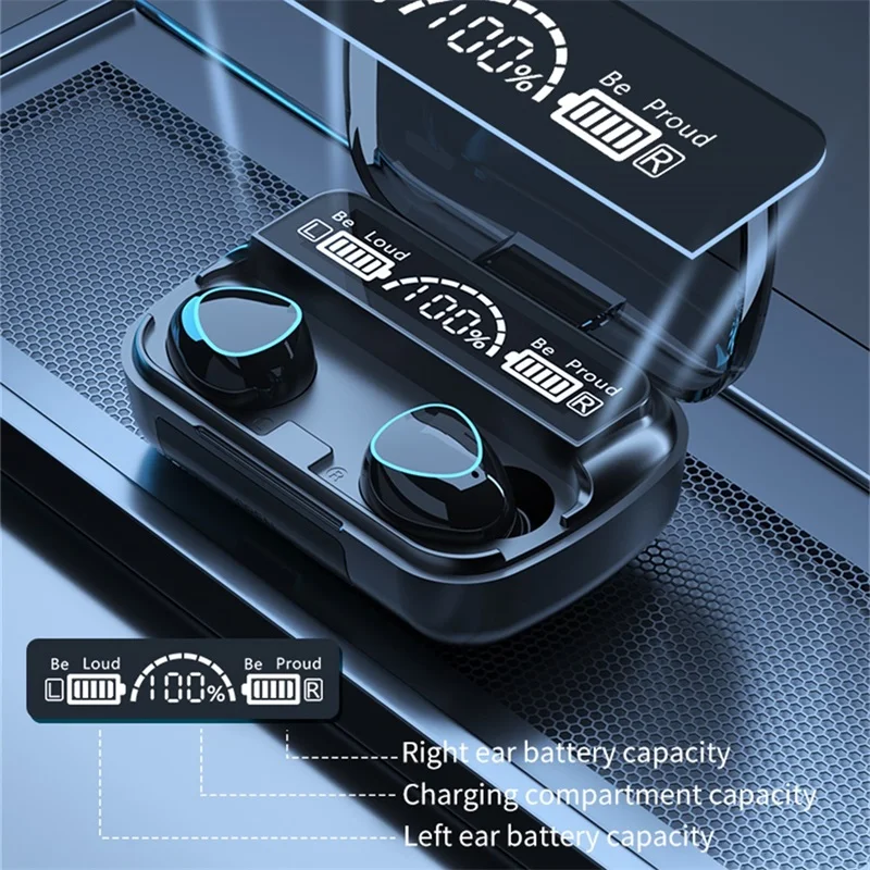 Fone de Ouvido Carregamento sem Fio Esportes à Prova Fones com Microfone Novo Bluetooth Caixa 9d Estéreo Dwaterproof Água 5.1 2200mah - Image 2