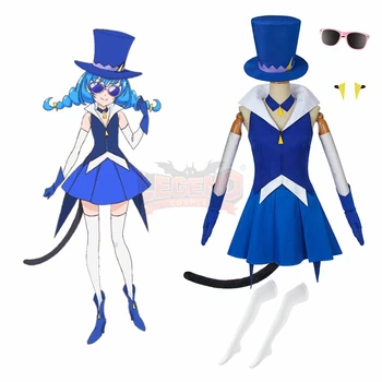 

Cosplaylegend Anime Pretty Cure Precure STAR TWINKLE Blue Cat Yuni Cosplay costume adult costume custom made full set dress