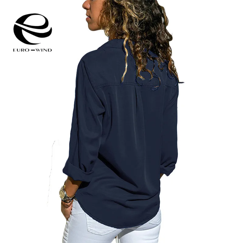 Plus Size 5XL Autumn Womens Tops and Blouses Long Sleeve V-neck Solid Female Casual Loose Women Tops Shirt Blusas Mujer De Moda Plus Size 5XL Autumn Womens Tops and Blouses Long Sleeve V-neck Solid Female Casual Loose Women Tops Shirt Blusas Mujer De Moda