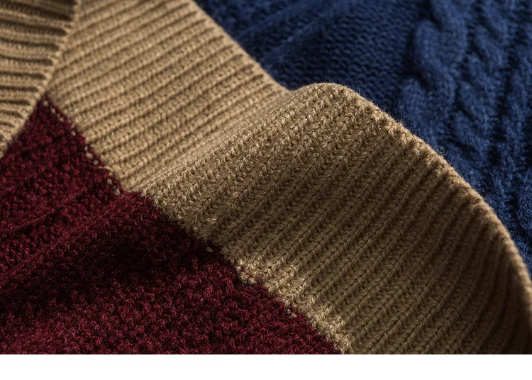 Харадзюку вязаный полосатый свитер ретро цвет блок пэчворк мужской хип хоп пуловер свитер уличная осень хлопок свитер